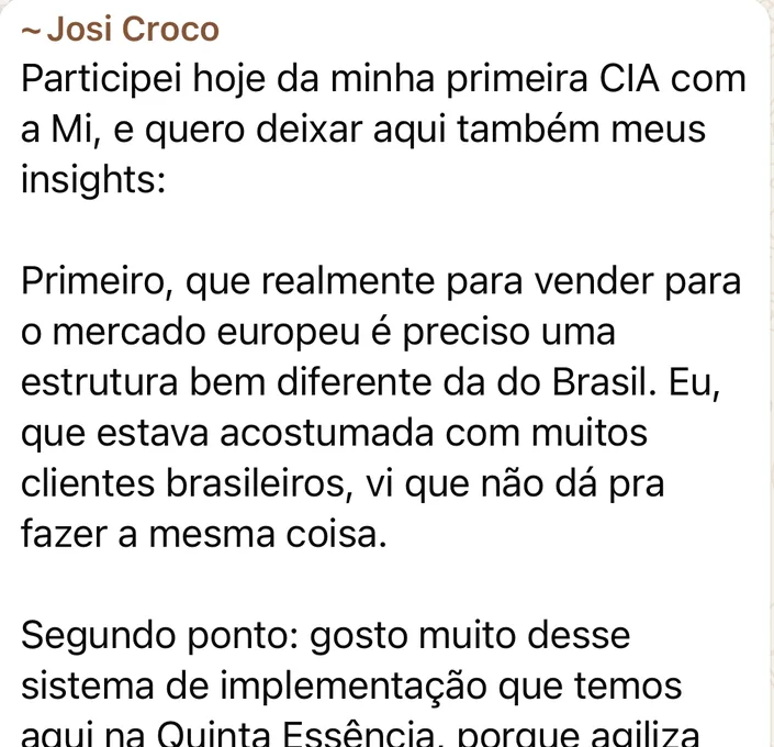 Mensagem da Josi